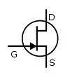 Transistor JFET canal N