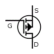 MOSFET à enrichissement type P